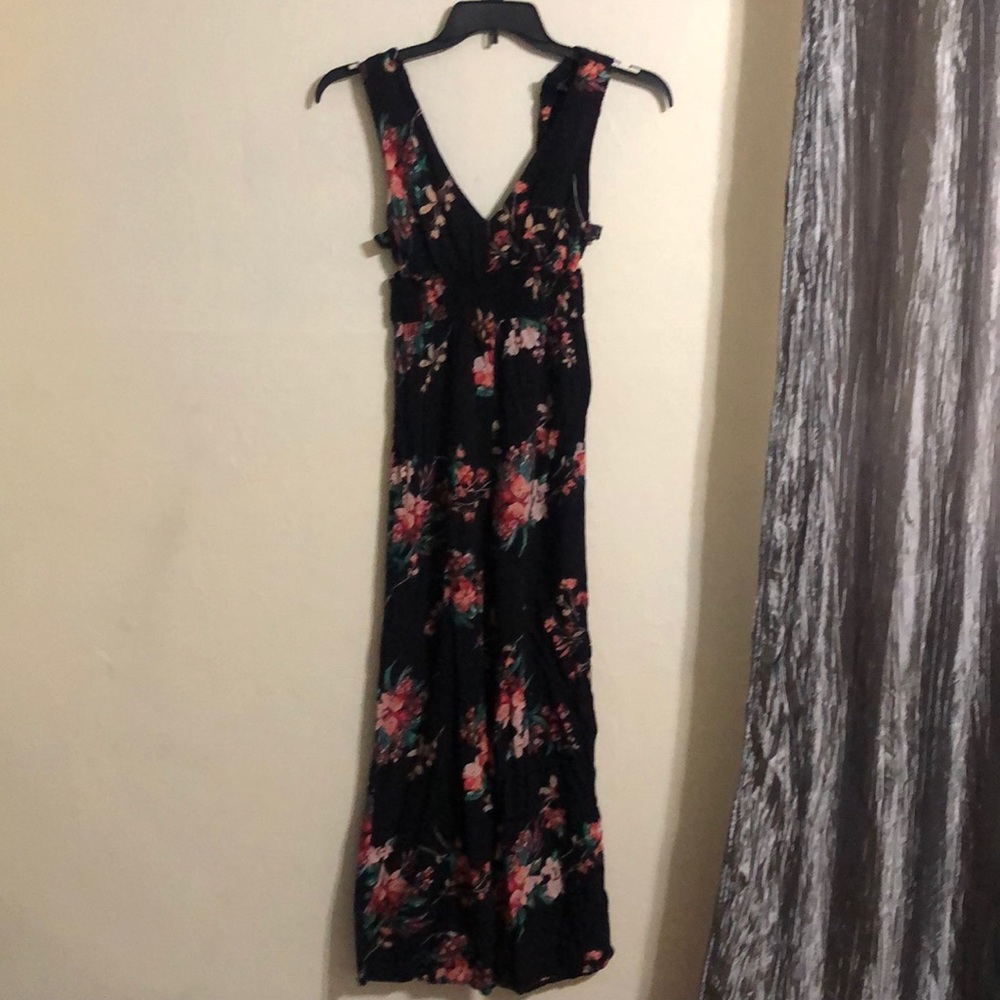 Black Floral Jumpsuit